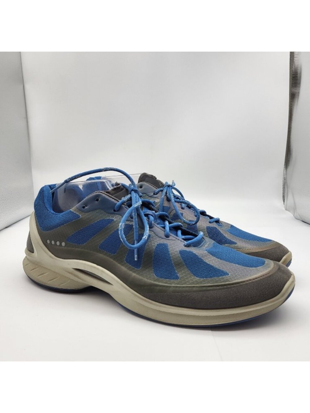 ECCO Sport Biom Sneaker Shoes Bermuda Blue Leather Mens Size 44 10.5